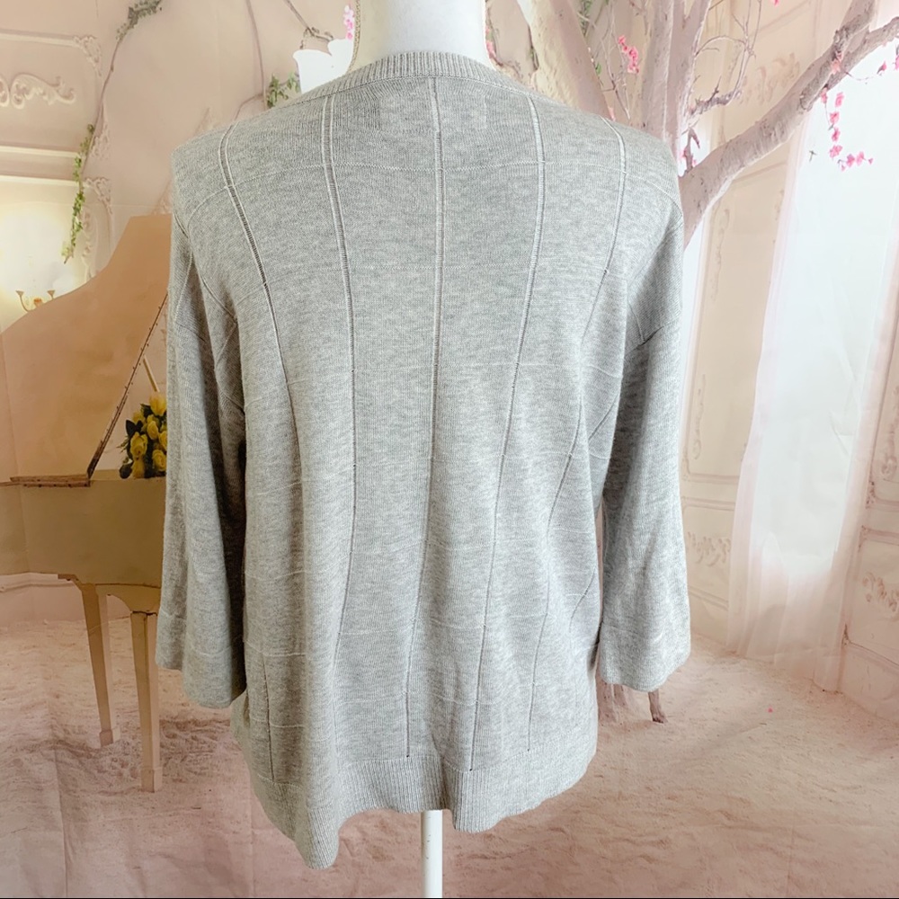 Lafayette 148 Gray Textured Sweater - Picture 5 of 8